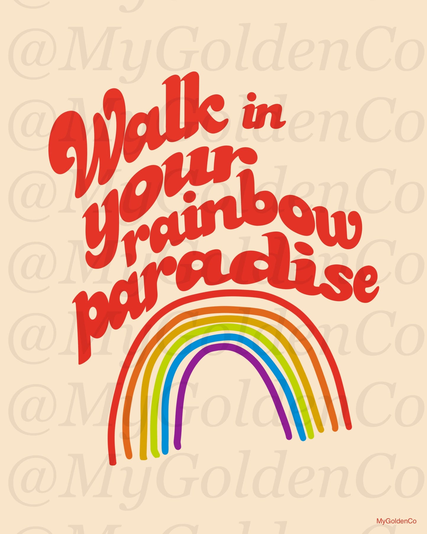 Rainbow Paradise Glossy Poster