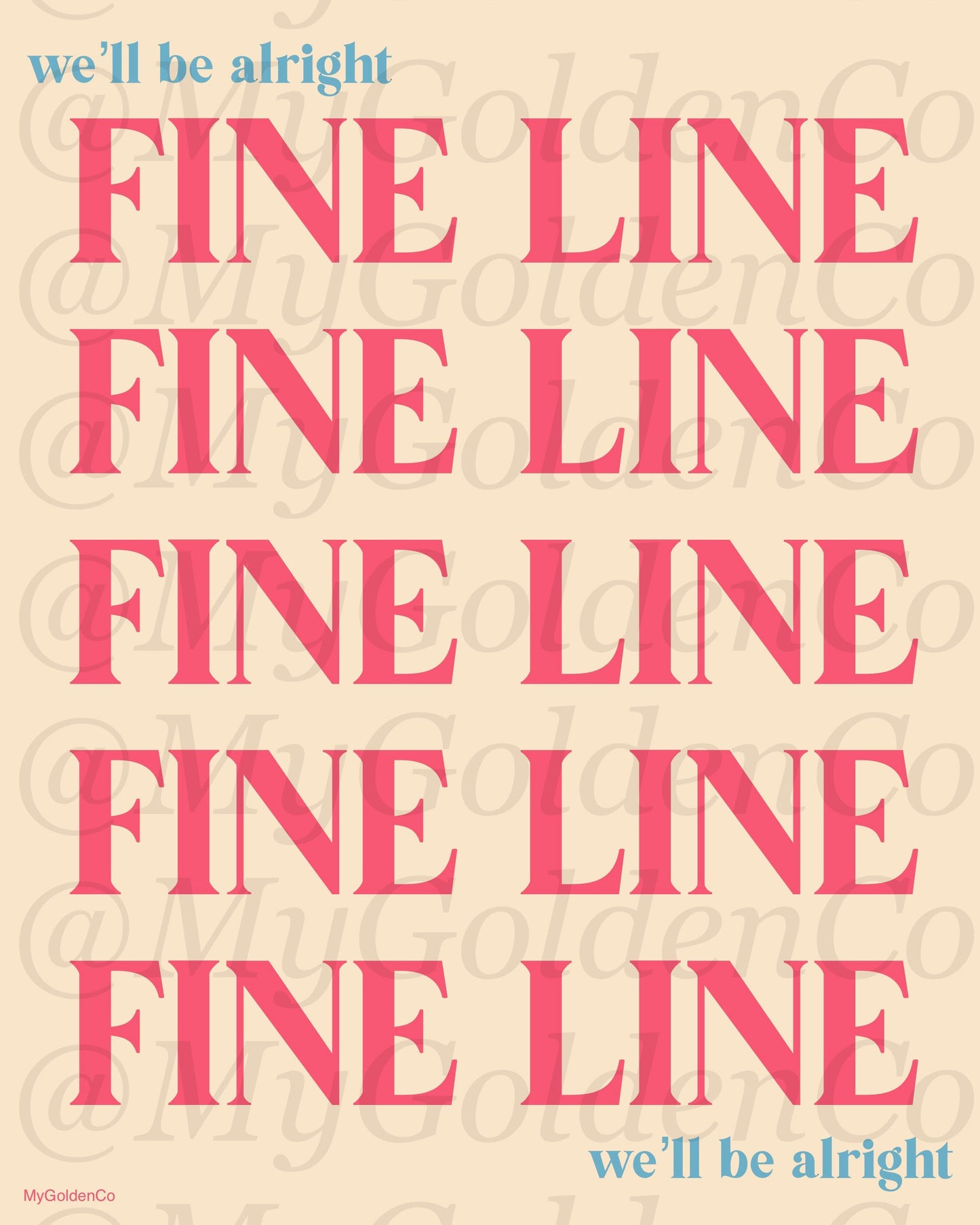 Fine Line Glossy Poster