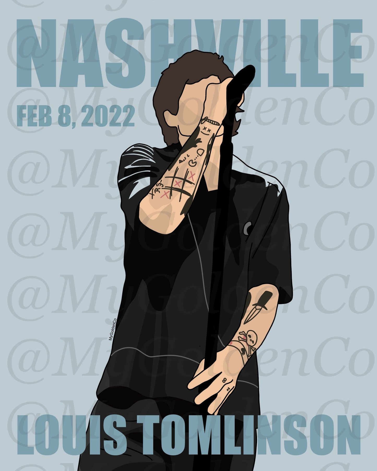 Nashville LT World Tour Glossy Poster