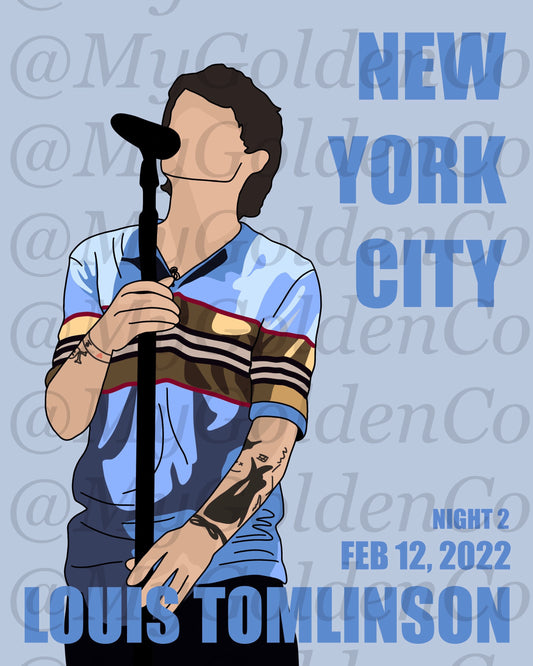 New York City Night 2 LT World Tour Glossy Poster