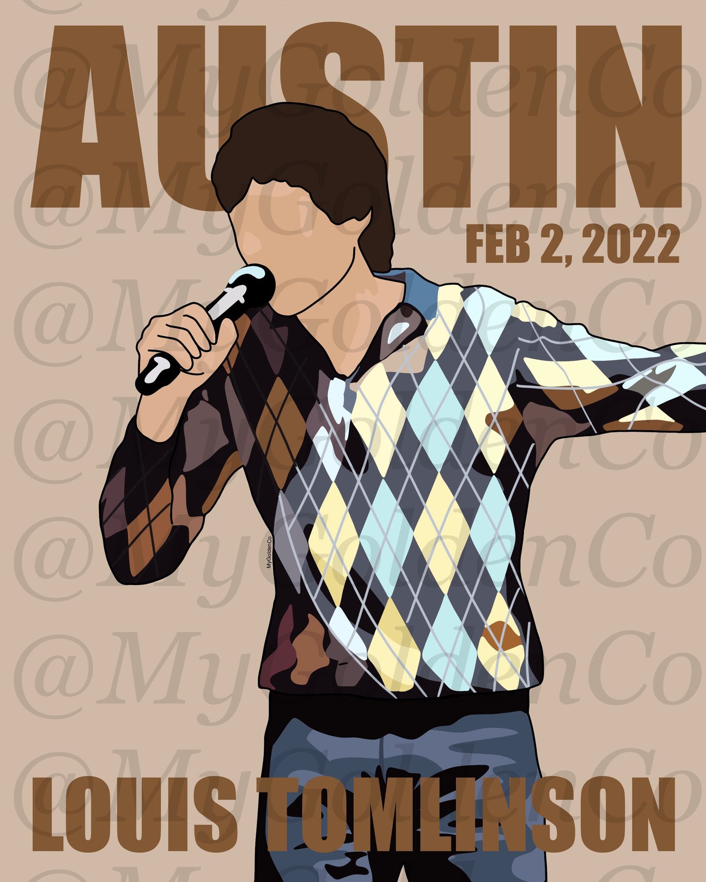 Austin LT World Tour Glossy Poster