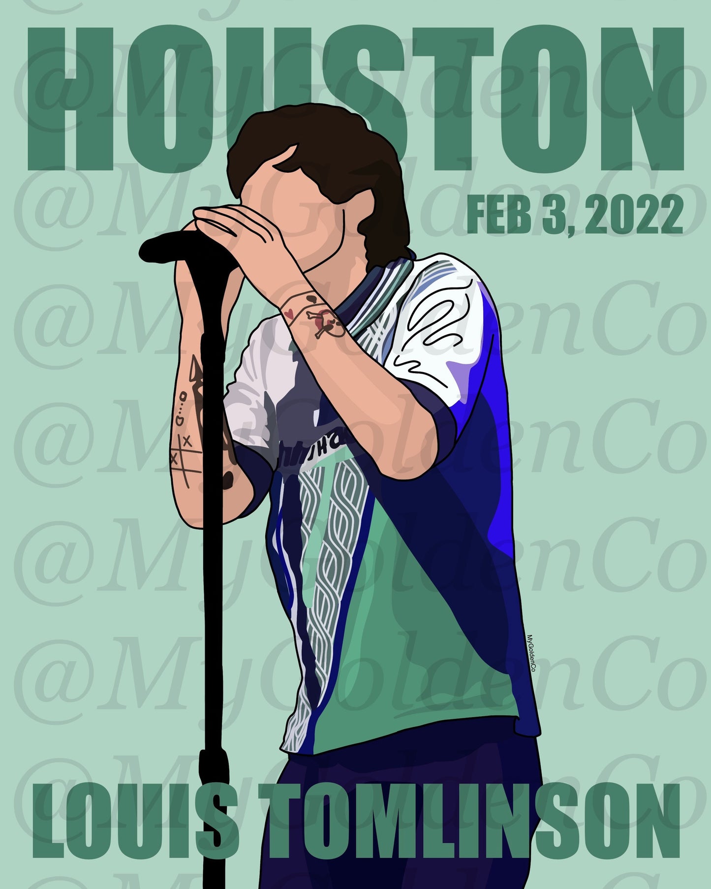 Houston LT World Tour Glossy Poster