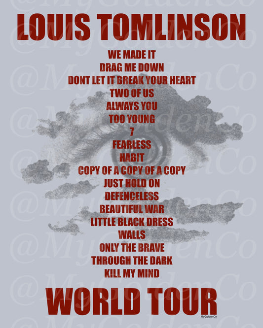 LTWT Setlist Glossy Poster