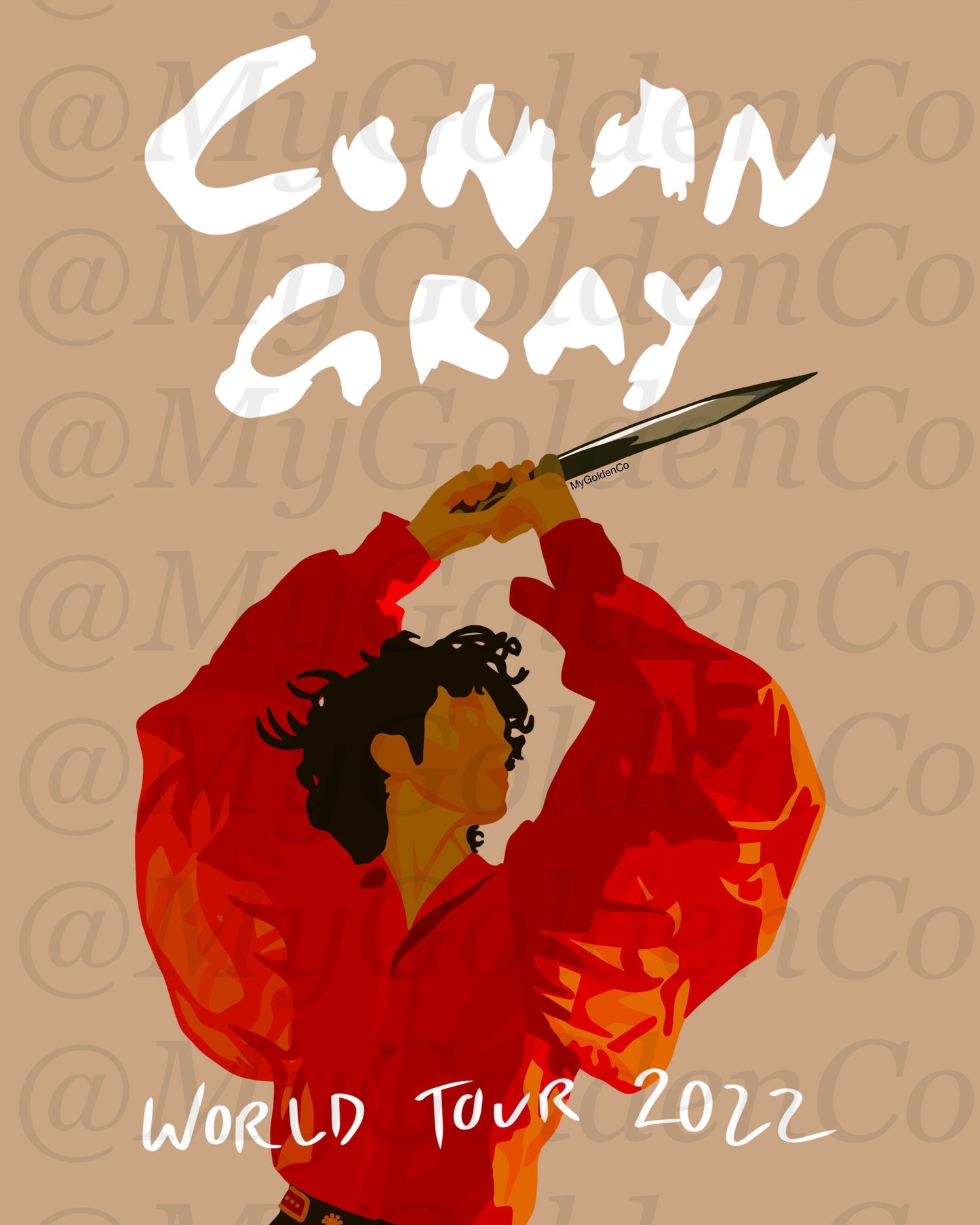 Conan Gray World Tour Glossy Poster