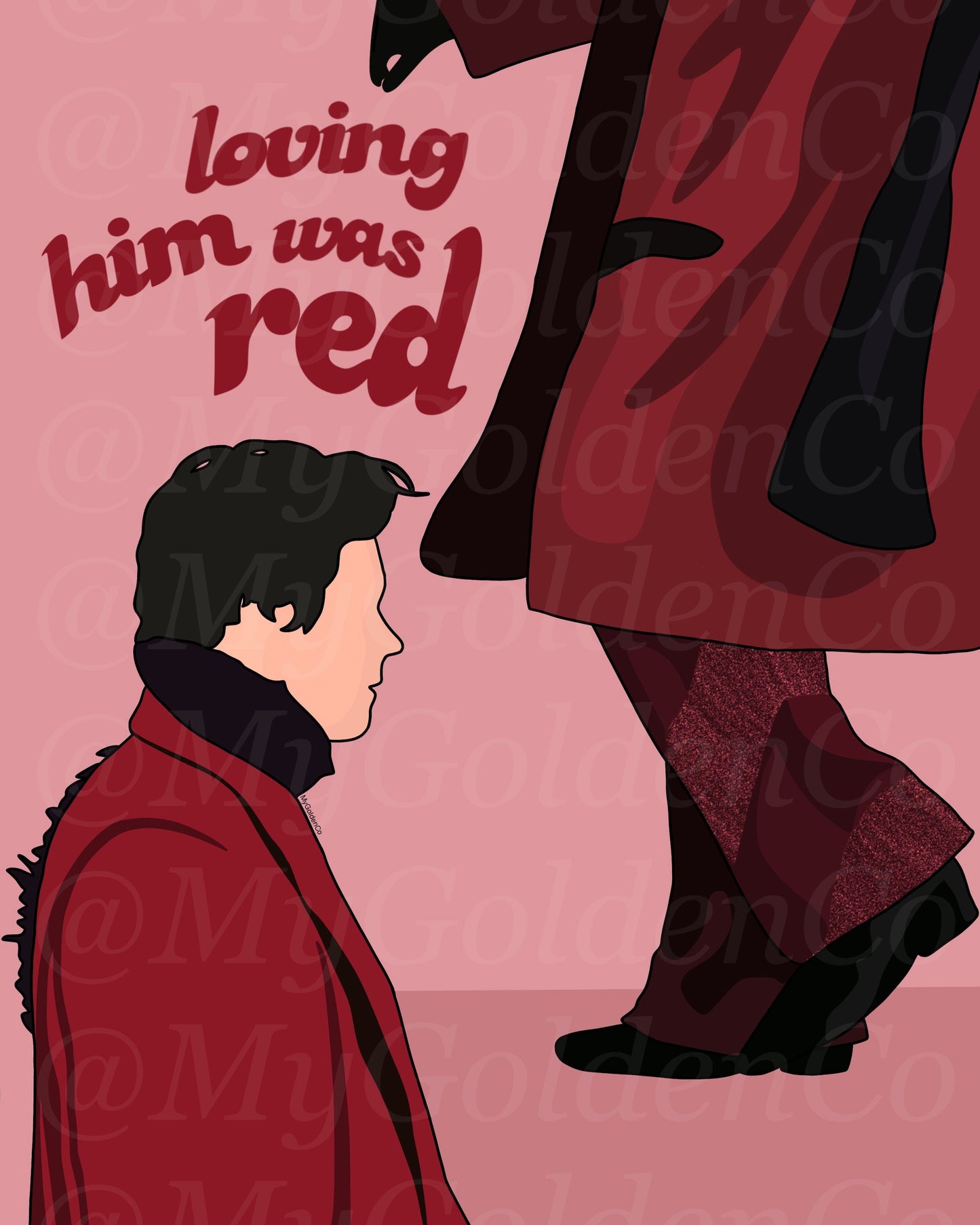 Loving Him Was Red Glossy Poster