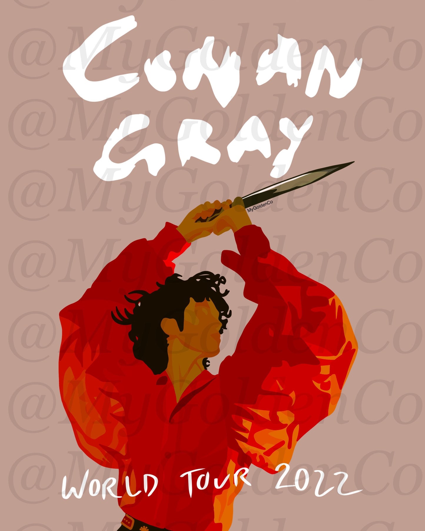 Conan Gray World Tour Glossy Poster