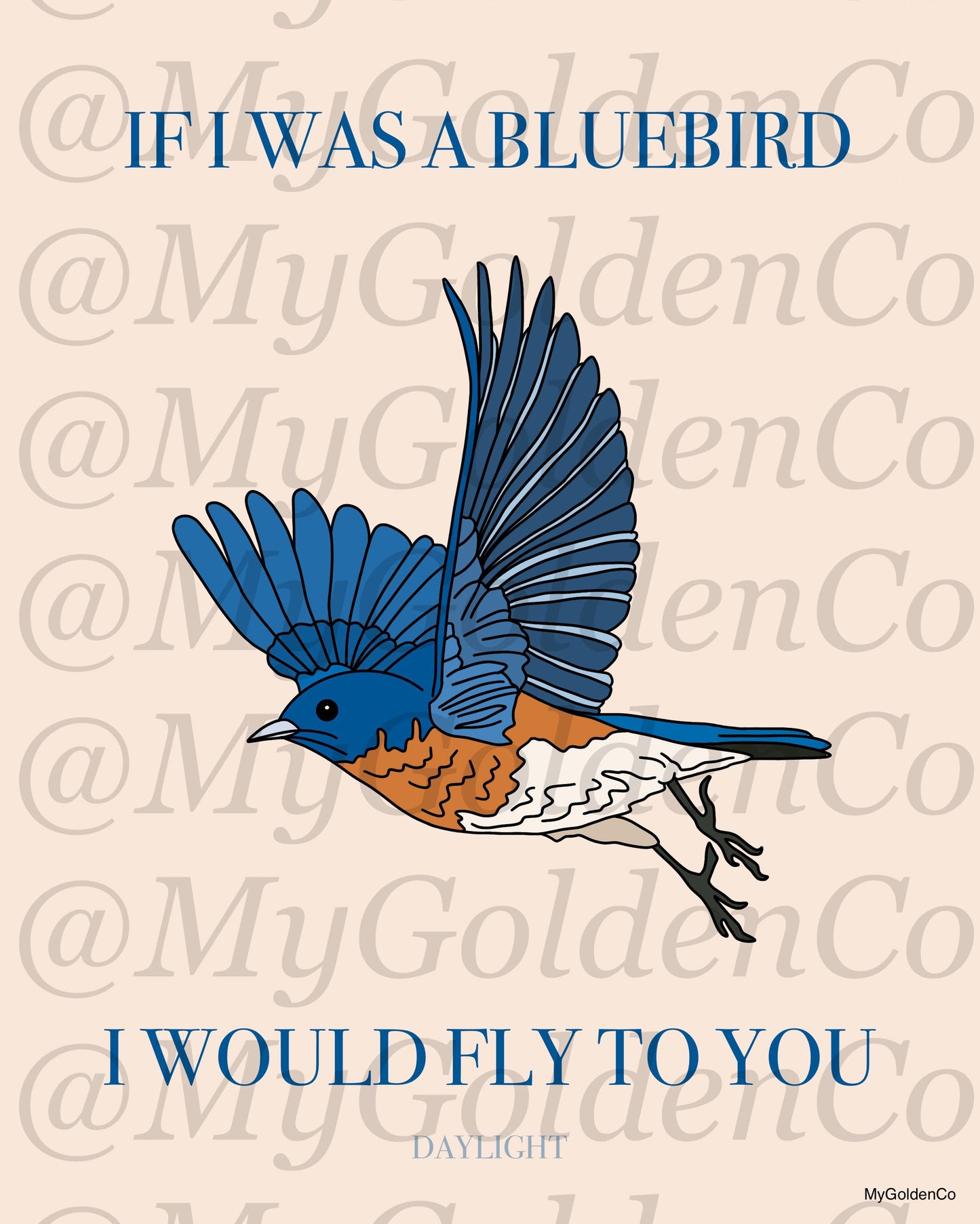 Bluebird Glossy Poster