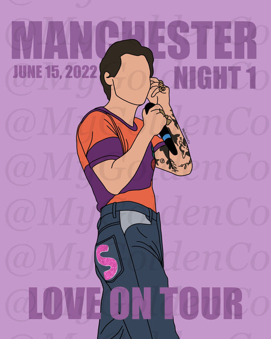 Manchester Night 1 Glossy Poster