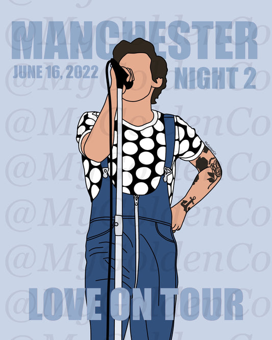 Manchester Night 2 Glossy Poster