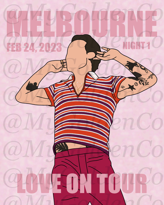 Melbourne Night 1 Glossy Poster