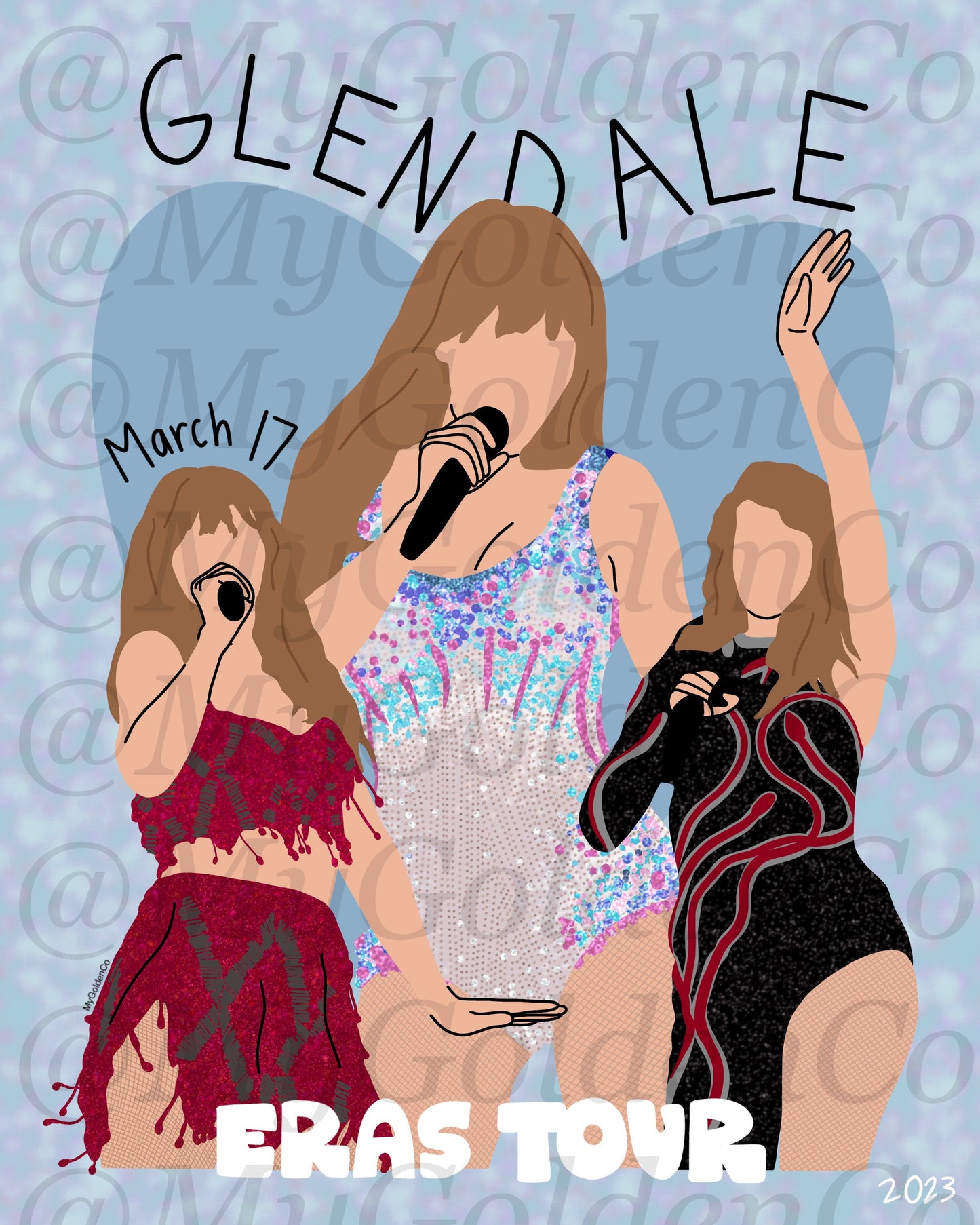 Glendale & Swift City March 17 Glossy Poster