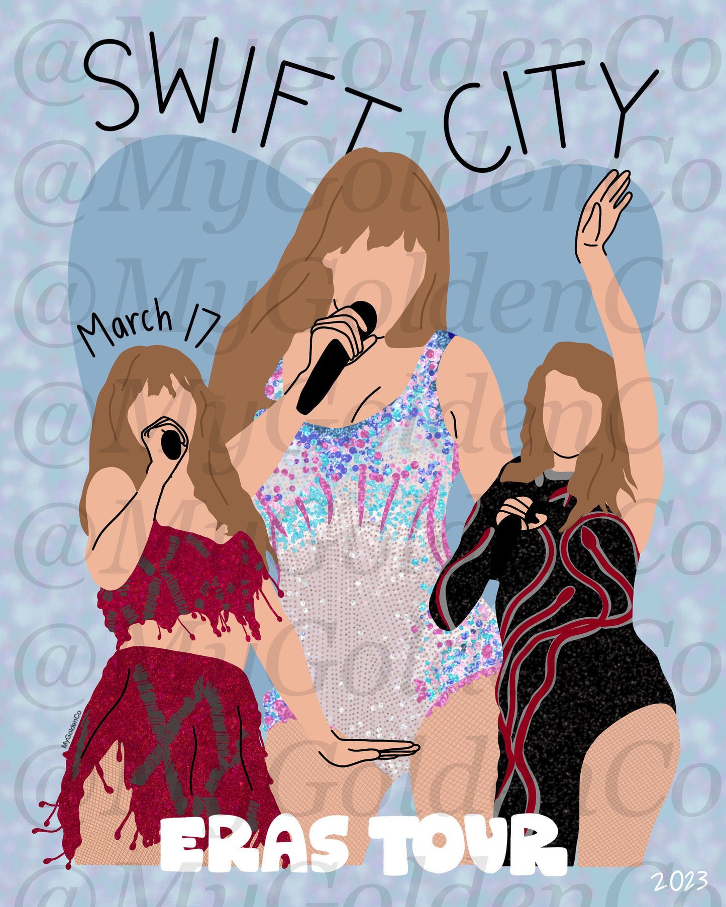 Glendale & Swift City March 17 Glossy Poster