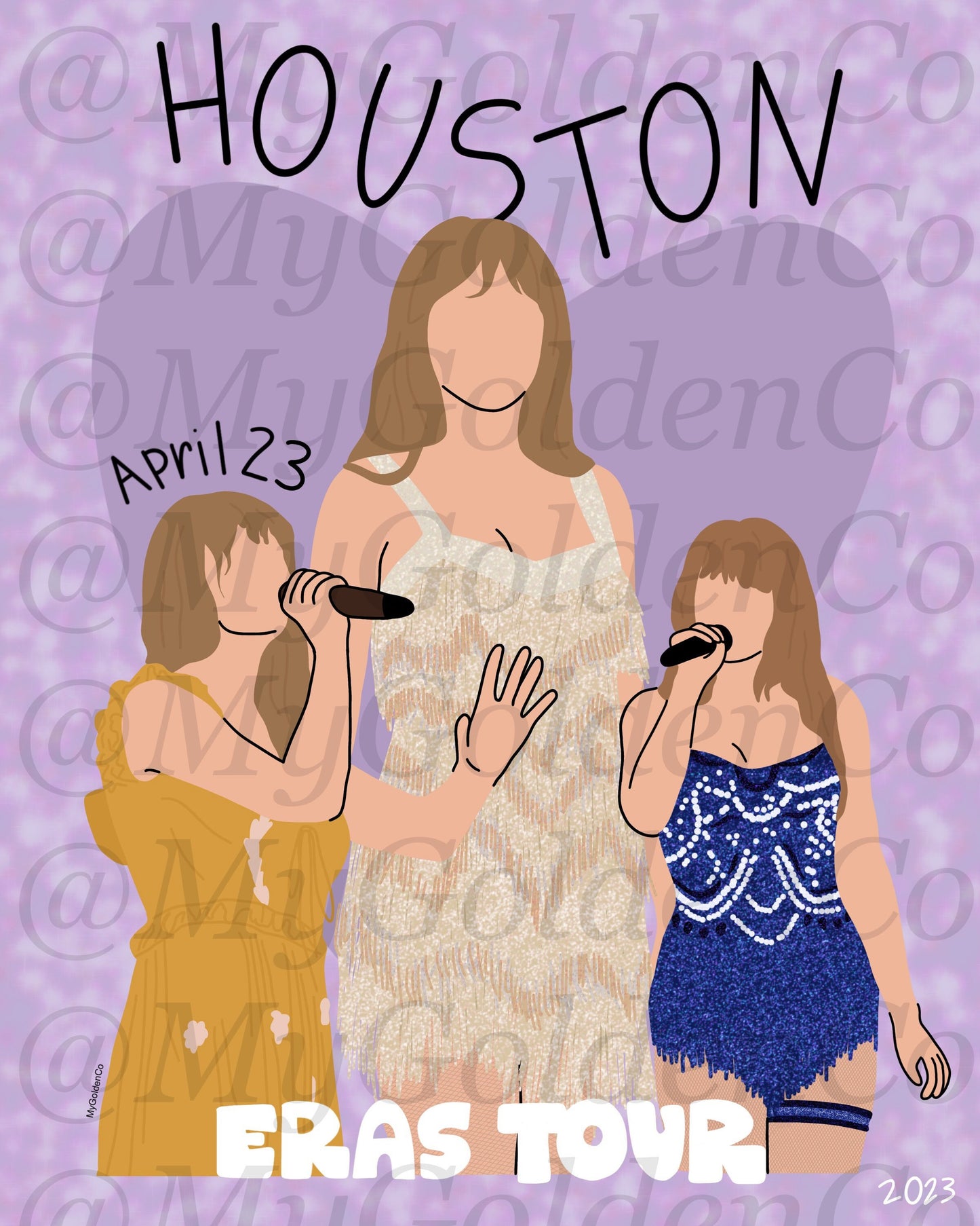 Houston April 23 Glossy Poster