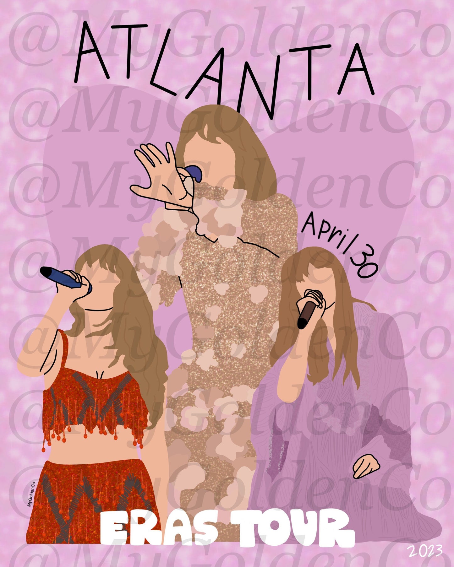 Atlanta April 30 Glossy Poster