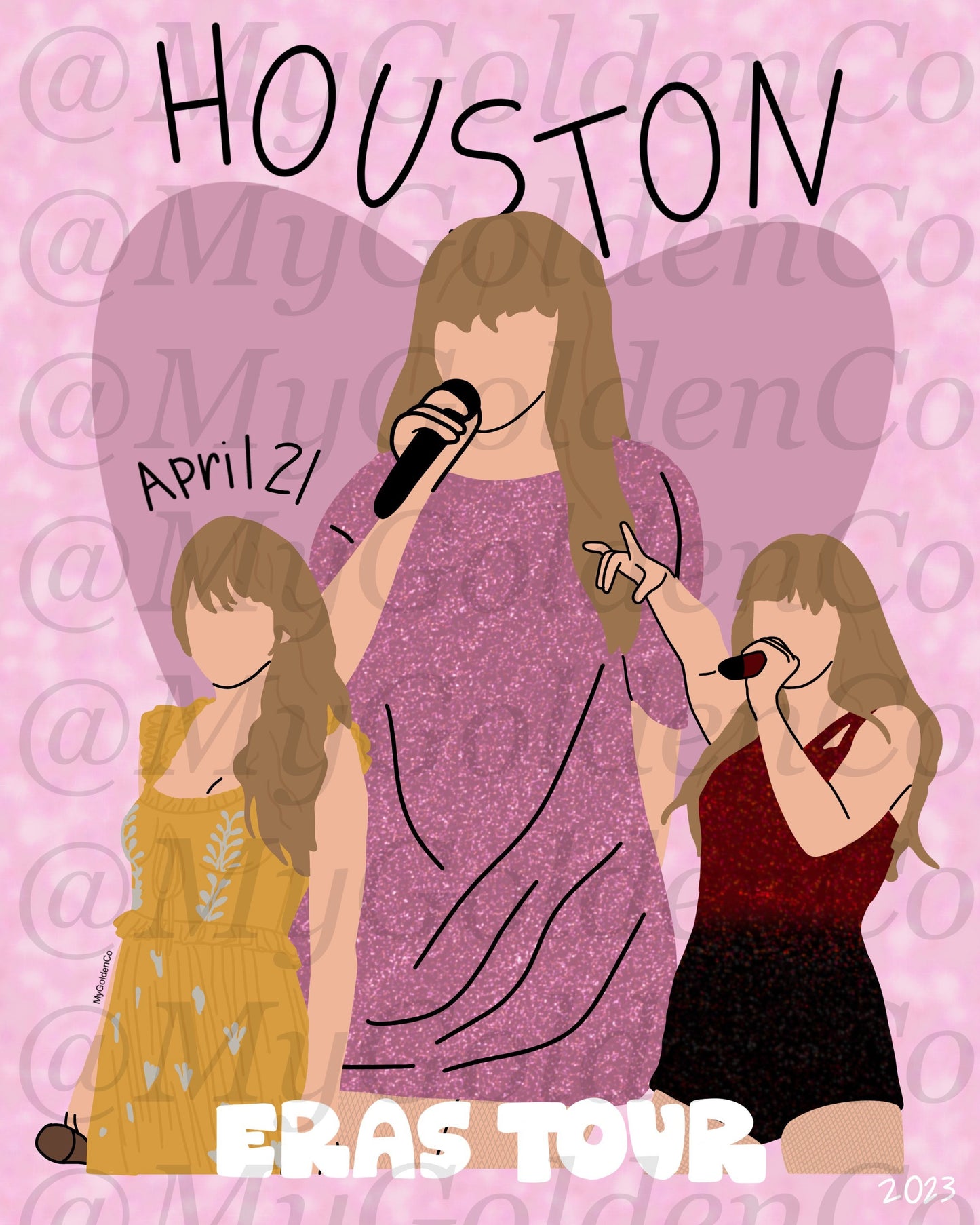 Houston April 21 Glossy Poster