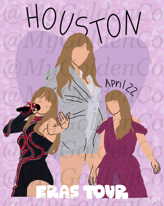 Houston April 22 Glossy Poster