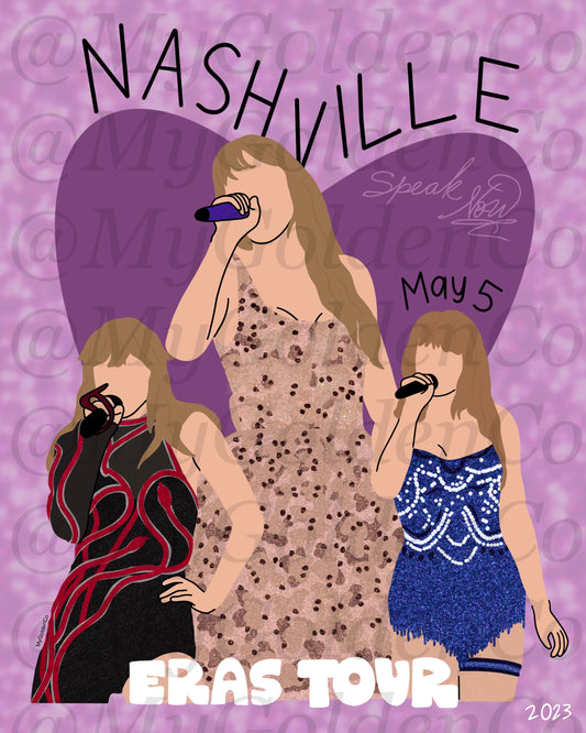 Nashville May 5 Glossy Poster