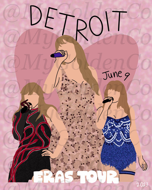 Detroit June 9 Glossy Poster