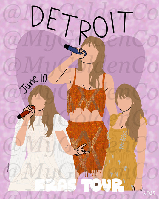 Detroit June 10 Glossy Poster