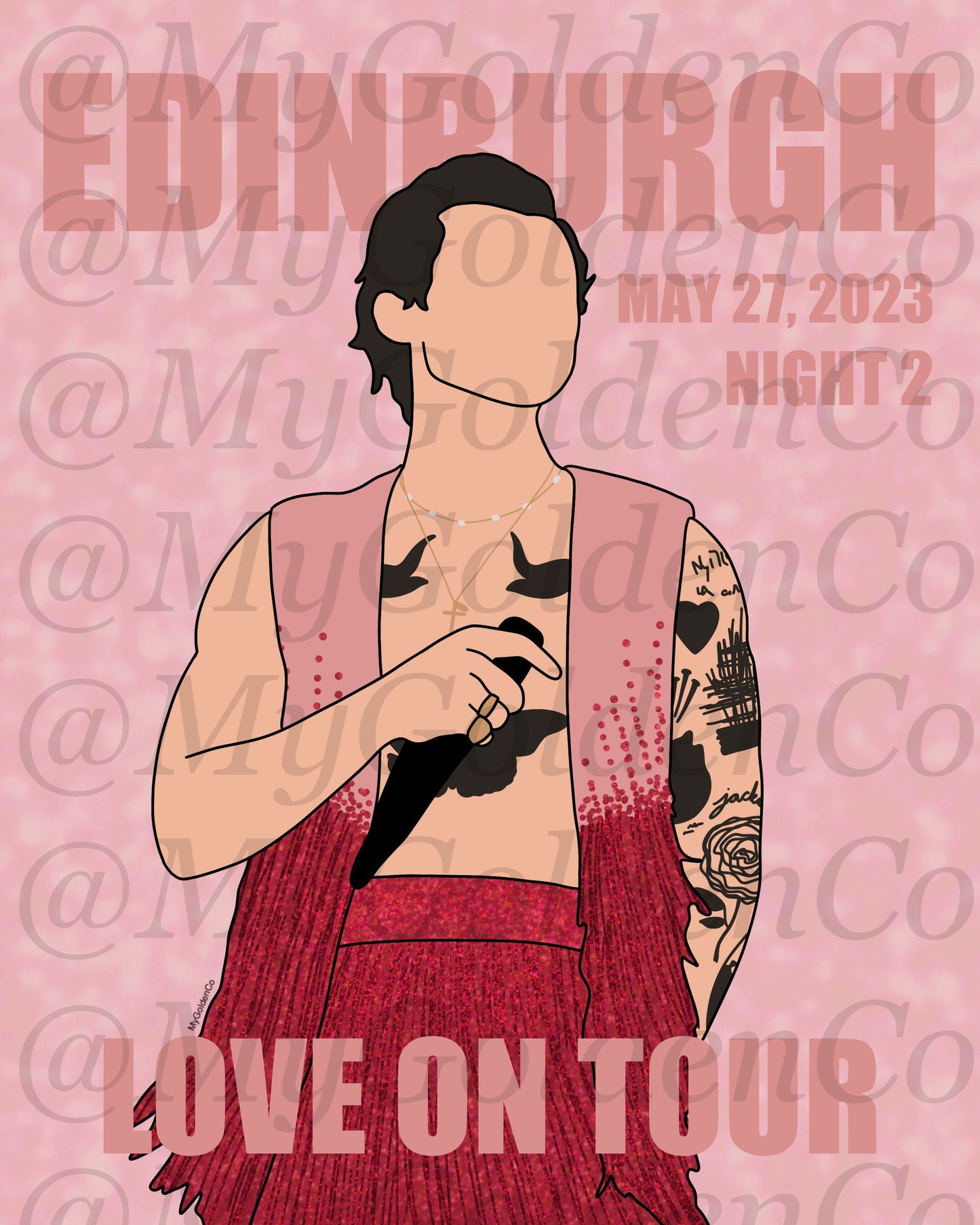 Edinburgh night 2 Glossy Poster