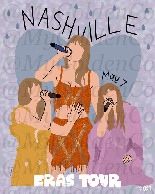 Nashville May 7 Glossy Poster