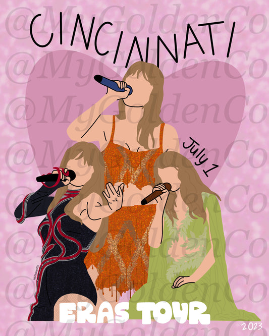 Cincinnati July 1 Glossy Poster