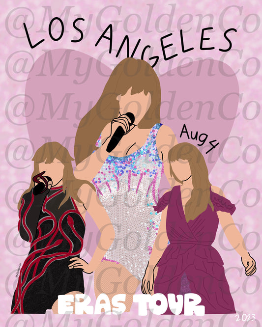 Los Angeles Aug 4 Glossy Poster