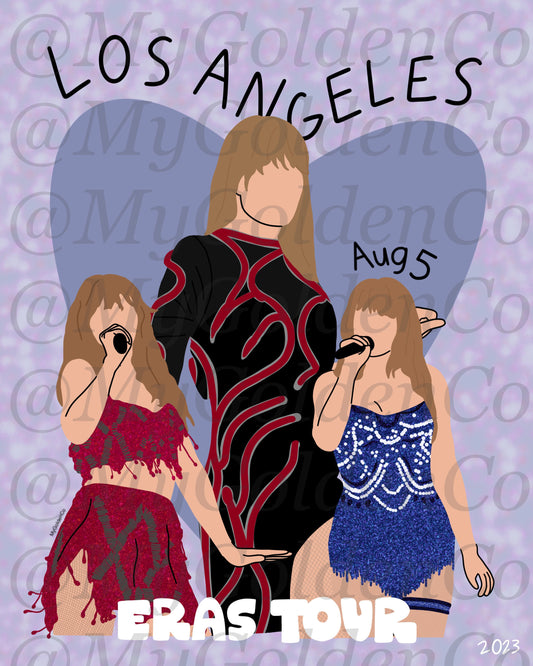 Los Angeles Aug 5 Glossy Poster