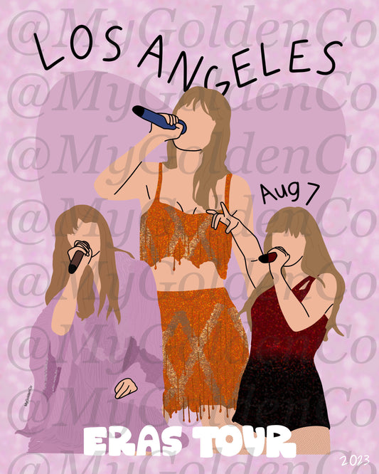 Los Angeles Aug 7 Glossy Poster