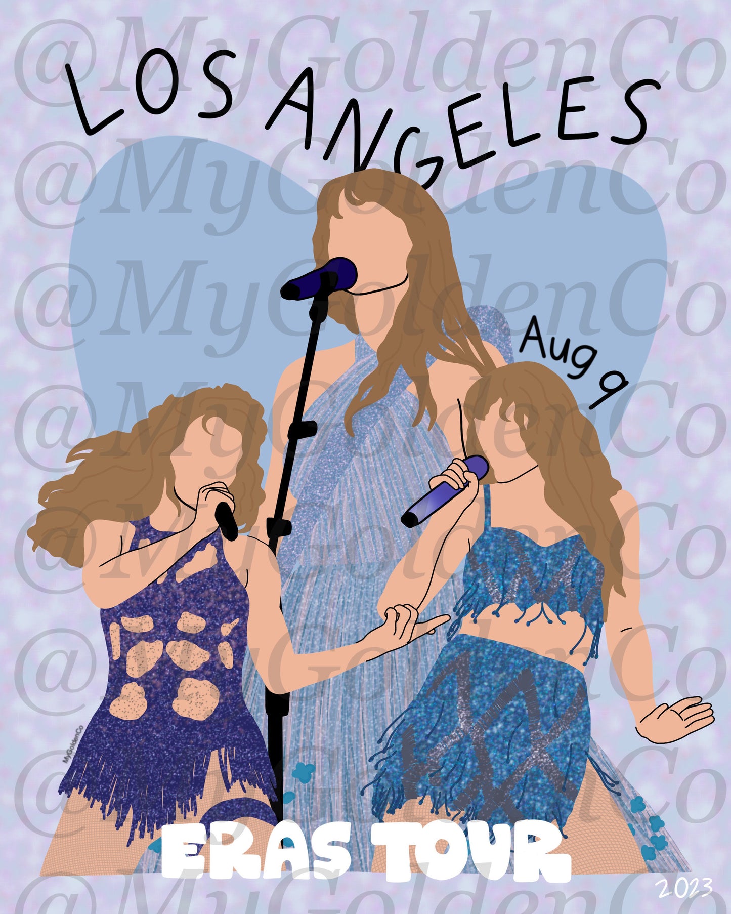 Los Angeles Aug 9 Glossy Poster