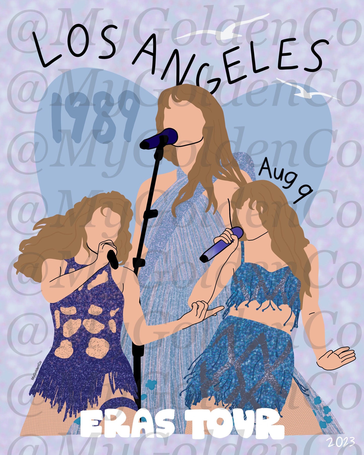 Los Angeles Aug 9 Glossy Poster