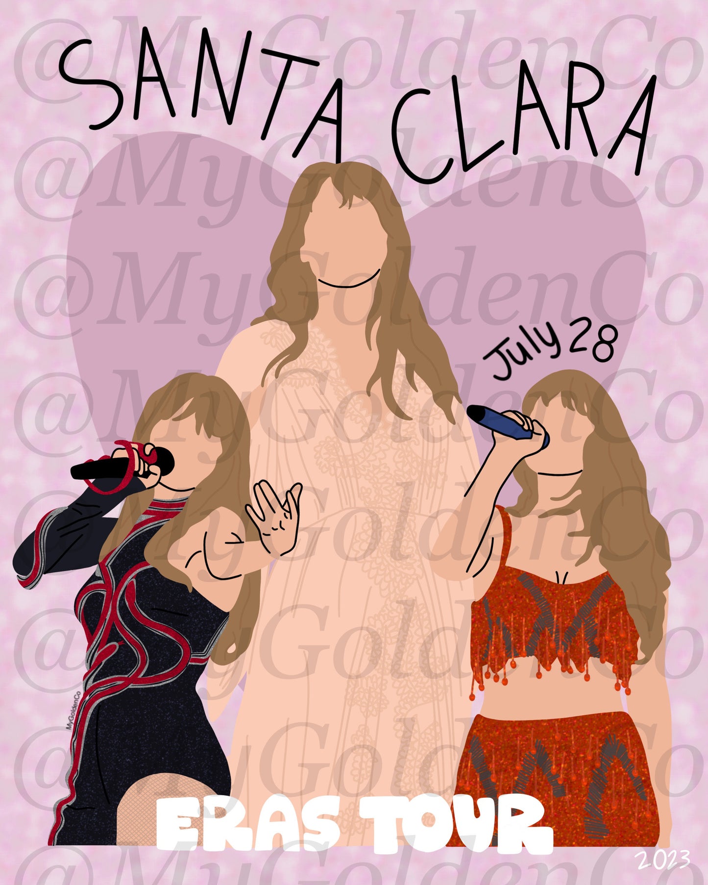 Santa Clara July 28 Glossy Poster