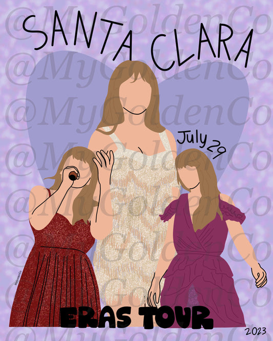 Santa Clara July 29 Glossy Poster