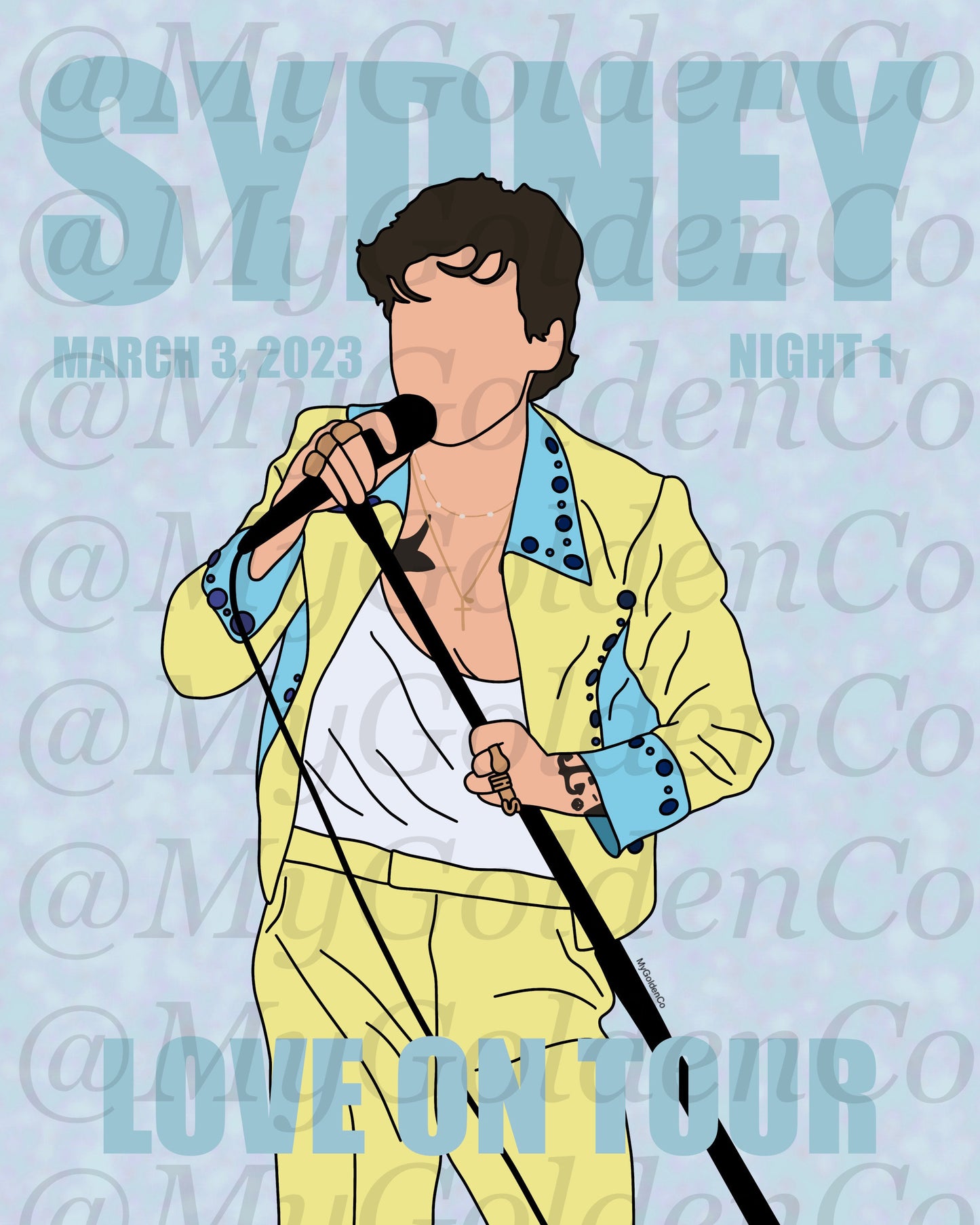 Sydney Night 1 Glossy Poster