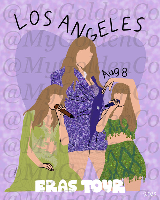 Los Angeles Aug 8 Glossy Poster