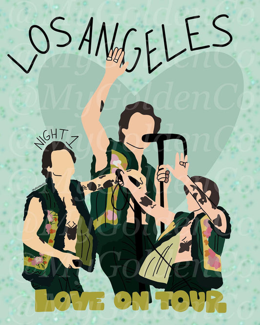 Los Angeles Night 1 Glossy Poster